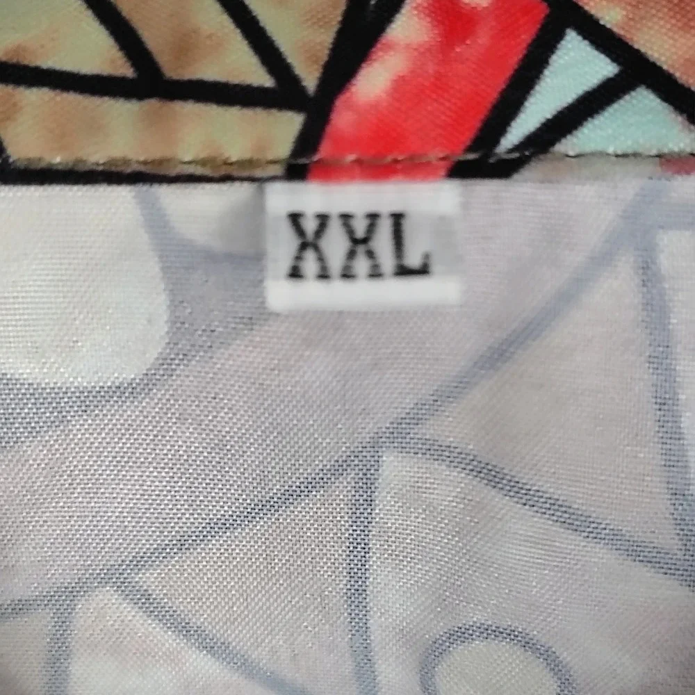 XXL Mandala Geometric Print Button Up Shirt Long Sleeve Multicolor‎ Boho - Picture 4 of 8